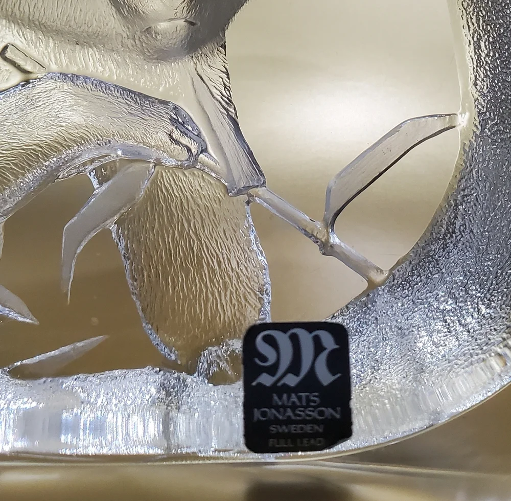 Mats Jonasson Sweden 🇸🇪 Lead Crystal Panda 🐼 4 1/2" Art Glass Signed Numbered - Picture 8 of 16